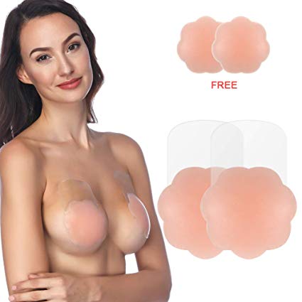 SHINYMOD Nipple Covers, Pasties 4 Pairs Self Adhesive Reusable Breast Petals