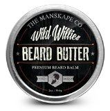 Wild Willies Beard Butter - The Only Beard Balm with 13 NaturalOrganic Ingredients to Condition and Treat Your Beard or Mustache At the Same Time Made with Shea Butter Yellow Beeswax Sweet Almond Oil Apricot Oil Gold Jojoba Oil Castor Oil Argan Oil Emu Oil Tamanu Oil Vitamin E Tea Tree Essential Oil Cedarwood Essential Oil Rosemary Essential Oil Fast Growing Healthy and Studly Beard Made By Hand in the USA