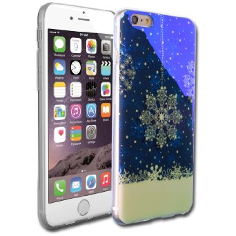 iPhone 6s Plus CaseColorful Pained Pattern Premium TPU Clear Gel Soft Silicone Back Cover Flexible Protective Slim Case For Apple iPhone 6 Plus 2014  6s Plus 2015-Blu-ray Snowflake