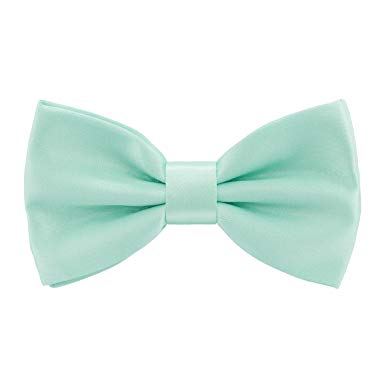 Satin Classic Pre-Tied Bow Tie Formal Solid Tuxedo for Adults & Children, by Bow Tie House