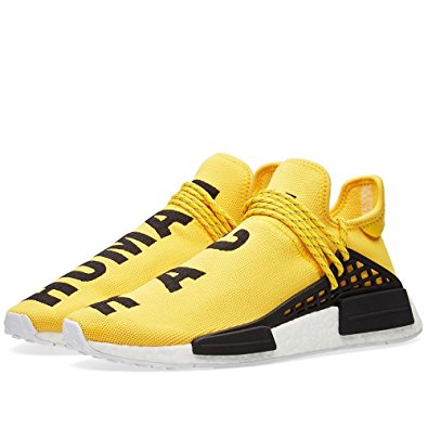 Adidas Mens Pharrell Williams X Human Race NMD Yellow/Black-White Fabric Size 6.5