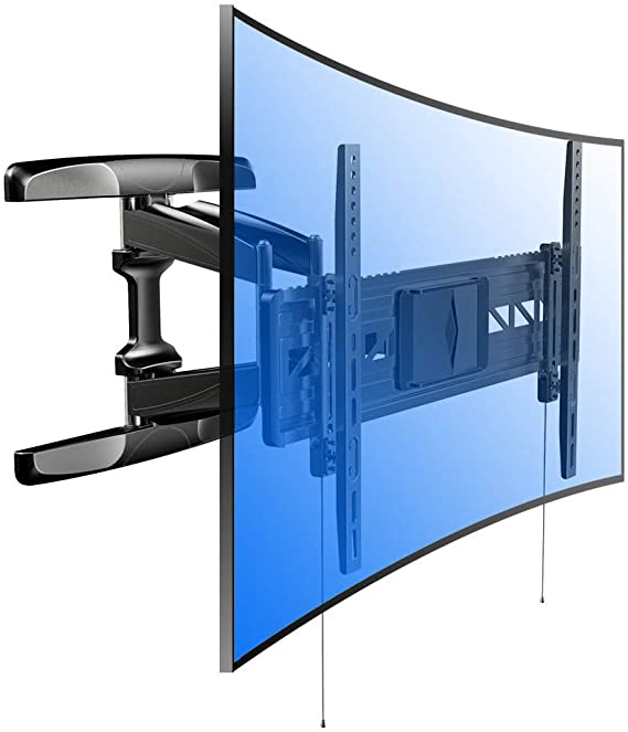 Loctek R2 For Both Flat Panel And Curved Panel UHD HD TV Wall Mount Bracket Articulating Arm Swivel & Tilt for most of 32-70 Inches LED, LCD, Plasma, OLED TVs