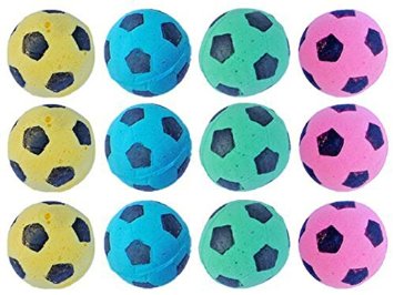 PETFAVORITES™ Foam Soccer Balls Cat Toys - Pack of 12