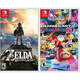 The Legend of Zelda: Breath of the Wild - Nintendo Switch & Mario Kart 8 Deluxe - Nintendo Switch