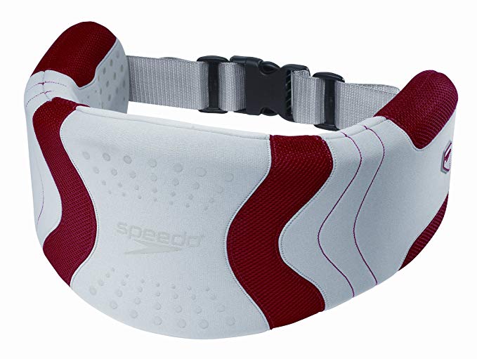 Speedo Hydro Resistant Jog Belt Swim Training Aid, Silver/Red, One Size
