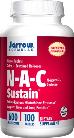 Jarrow Formulas N-A-C Sustain, Supports Liver and Lung Function, 600 mg, 100 Sustain tabs