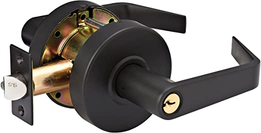 Master Lock SLCHCR10B Heavy Duty Lever Style, Grade 2 Commercial Classroom Door Lock with Bump Stop, Oil Rubbed Bronze Finish