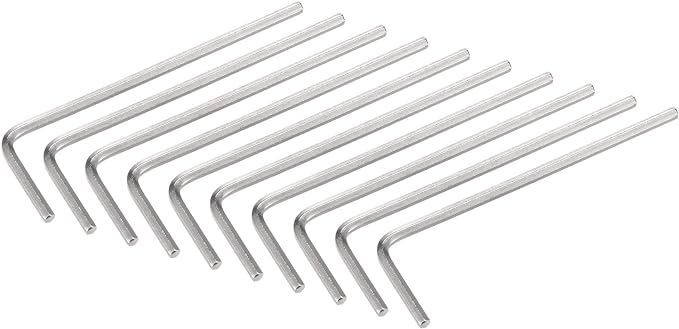 uxcell 1/16" Hex Key Wrench, L Shaped Long Arm CR-V Repairing Tool 10 Pcs