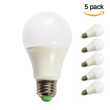 B-right 5 Pack 3W LED Bulbs, 250lm, 25W Incandescent Bulbs Equivalent, E27 Base, Neutral White 4000K, LED Light Bulbs