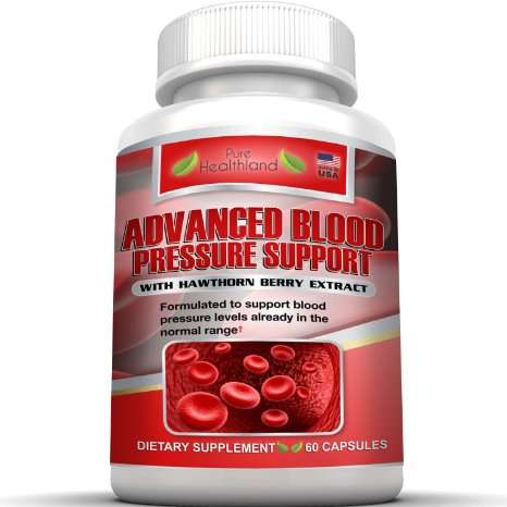 Natural Blood Pressure Supplement Pills To Lower High Blood Pressure With Vitamins And Herbs Formula Garlic Hawthorne Berry Hibiscus For Healthy Blood Pressure Level Help Improve Blood Circulation