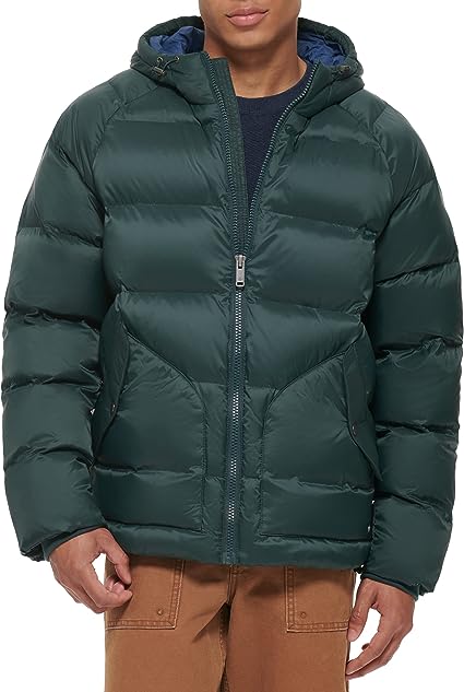 Dockers Men's Recycled Quilted Hooded Puffer Jacket