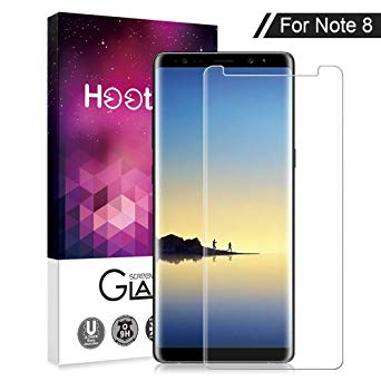 ONSON Galaxy Note 8 Screen Protector, Hootech [2 Pack] 3D-Curved Tempered Screen Protector for Samsung Galaxy Note 8, 9H Hardness, Bubble Free, Anti-Fingerprint HD Screen Protector Film (Transparent)