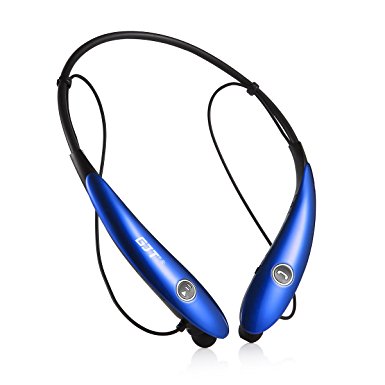 GJT®Hv900 Wireless Bluetooth Stereo Headset Universal Vibration Neck Bluetooth Style Earphone Headphone for iPhone 6 6S 5S, Samsung Galaxy S6 S6 edge, Note 4 3 2 Android Cellphones Enabled Bluetooth Device (BLUE)