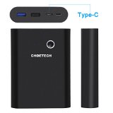 USB Type C Power Bank CHOETECH 10400mAh Quick Charge 20 USB-C External BatteryPortable Chargerfor Apple MacBook iPhone iPad Samsung and more