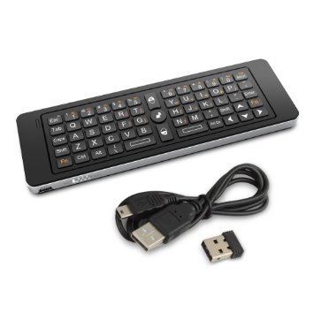 Rii mini i13 4 in 1 Wireless Multmedia Air Fly Mouse Keyboard (Black)