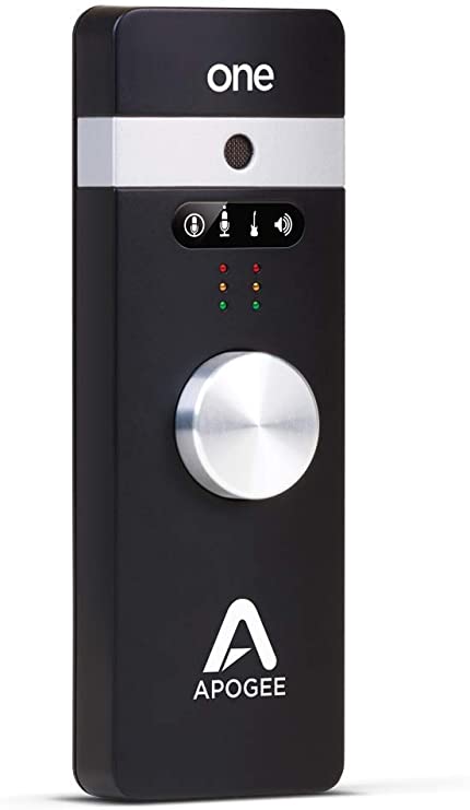 Apogee ONE-MAC-BLACK - Audio Interface for Vocals and Instruments with Built In Studio Quality Condenser Microphone for iOS, Mac & Windows PC, Made in USA