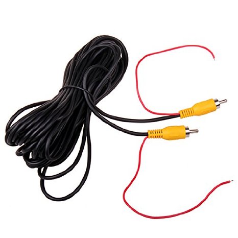 HitCar RCA CAR Reverse REVERSING Rear View Parking Camera Video Cable With Detection Wire (10 Meters)