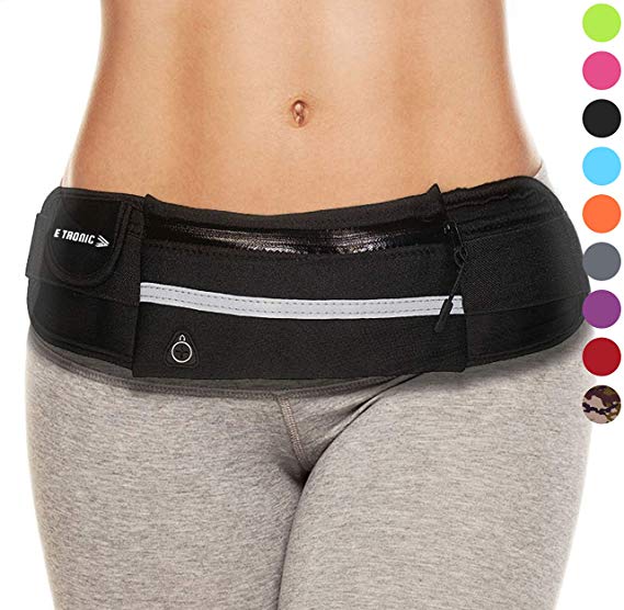 E Tronic Edge Waist Packs : Best Comfortable Running Belts That Fit All Phone Models and Fit All Waist Sizes. for Running, Workouts, Cycling, Travelling Money Belt & More. Comes in 9 Stylish Colors