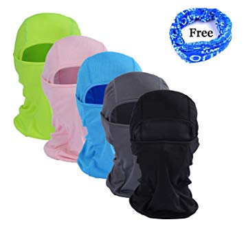 GoFriend Multi-Purpose Balaclava Mask Outdoor Sports Face Mask - Ideal for Motorcycling Skiing Cycling Running Camping Hiking - Summer or Winter, Free Seamless Half Face Mask
