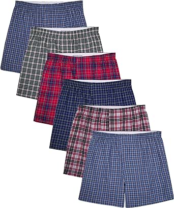 Fruit of the Loom Men's Tag-Free Boxer Shorts (Knit & Woven)