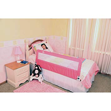 Regalo Extra Long Hideaway Bed Rail, Pink