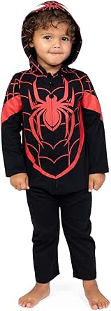 Marvel Avengers Spider-Verse Spider-Man Venom Iron Man Zip Up Cosplay Coverall Newborn to Little Kid