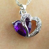 Womens Beautiful Crystal Pendant Necklace