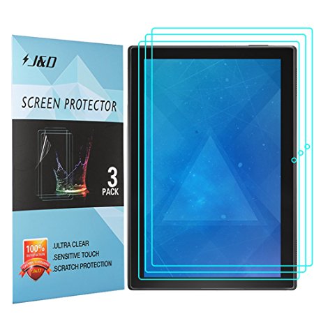 [3-Pack] Lenovo Tab 4 10-inch Android Tablet Screen Protector, J&D Premium HD Clear Film Shield Screen Protector for Lenovo Tab 4 10-inch Android Tablet