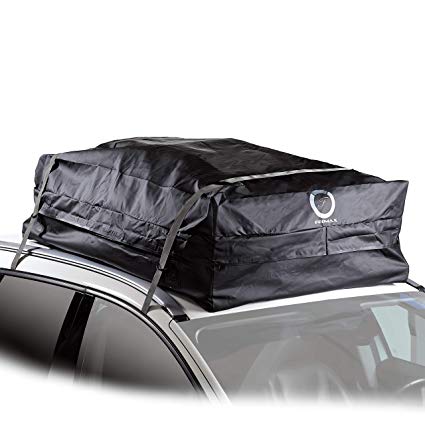 Fedmax New Large Car Rooftop Carrier | Waterproof | Lock Included | Roof Top Luggage Bag (20CFT - Use with or Without Racks)