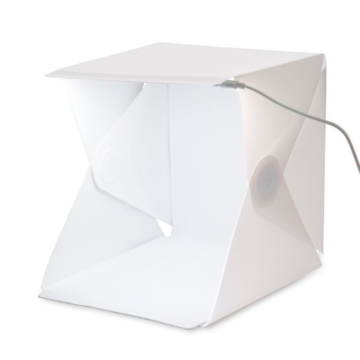 Amzdeal Table Top Folding Photo Studio Shooting Tent White Photograhpy Light Tent Kit 24X24CM