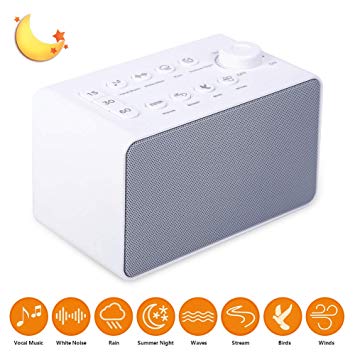 ATETION White Noise Machine for Sleeping, Sleep Sound Machine with Non-Looping Soothing Sounds for Baby Adult Traveler, Portable for Home Office Travel
