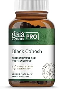 Gaia Herbs Pro Black Cohosh - Herbal Supplements for Menopause Support - Supports Hormone Balance for Women - with Black Cohosh - 60 Vegan Liquid Phyto-Capsules (60 Servings)