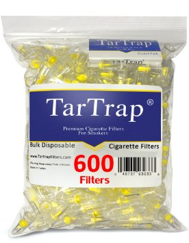 TarTrap Disposable Cigarette Filters - Bulk Economy Pack (600 Per Pack)