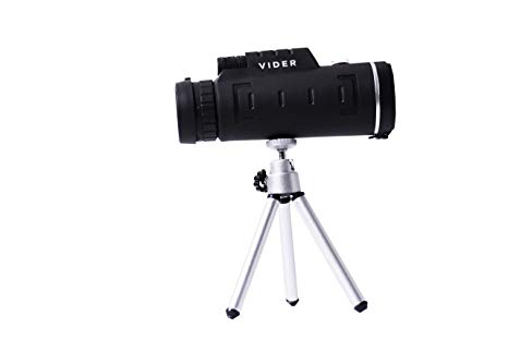 Monocular Telescope by Vider 12x52 High Power Prism Scope for Travel Camping Hunting & Bird Scope which Includes Phone Mount and Phone Tripod for All Smart Phones- Smart Choice telescopes for Adults