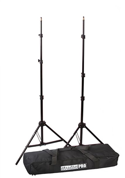 StudioPRO Set of Two 76 Photography Light Stands with Carrying Bag for Photo and Video Studio