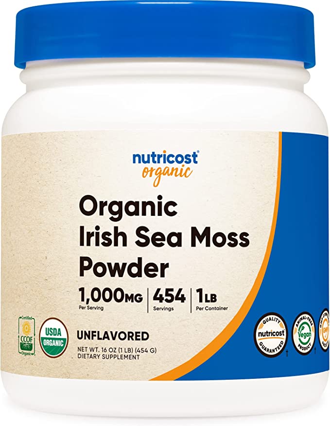 Nutricost Organic Irish Moss Powder (1 LB) - Gluten Free, Non-GMO, Vegetarian Friendly