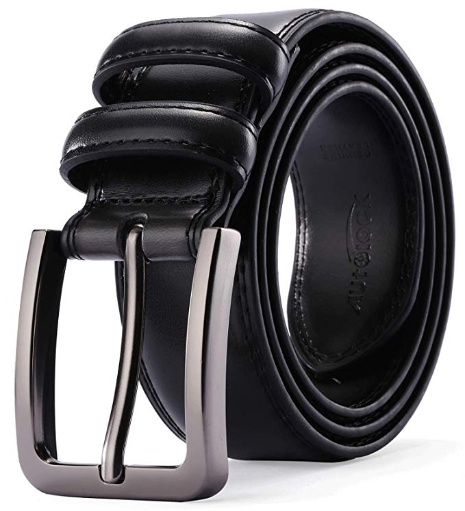 Mens Belt - Autolock Genuine Leather Dress Belt - Classic Casual Belt for Men in Gift Box