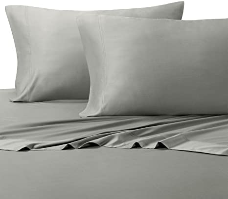 Abripedic Silky Soft Bamboo Pillowcases, 600 Thread Count, 100% Viscose from Bamboo 2PC Pillow Cases, Standard Size, Gray