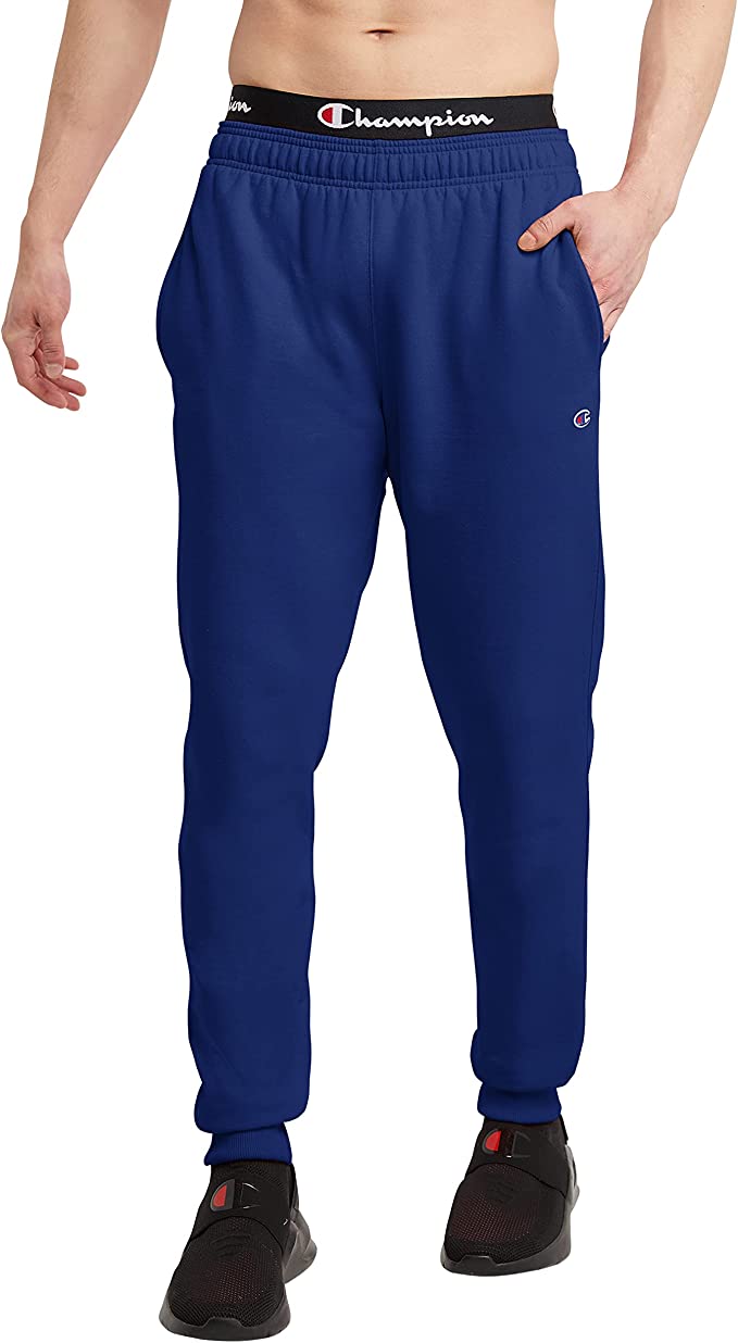 Champion Men's Jogger Sweatpants, Powerblend Fleece Joggers, Cuffed Ankle Jogger Sweatpants for Men, 31" Inseam