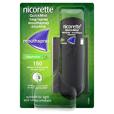 Nicorette QuickMist Freshmint Mouth Spray, 1 mg (Stop Smoking Aid)  Packaging may vary