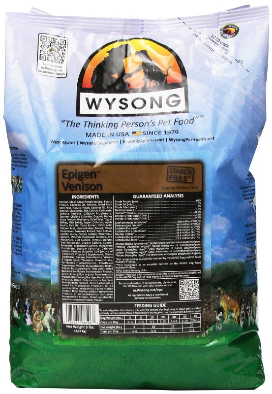 Wysong Epigen Venison CanineFeline Pet Food 5-Pound