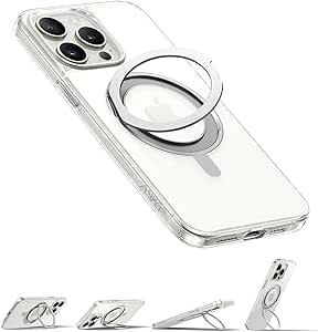 Anker Ultra Magnetic for iPhone 13 Pro Max Case with Sturdy 360° Ring Stand, Military-Grade Shockproof iPhone 13 Pro Max Kickstand Compatible with MagSafe(Clear)