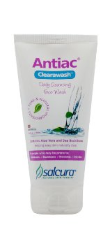 pH neutral face wash for people prone to acne, whiteheads, blackheads, pimples, blemishes, and oily skin.  Salcura  Antiac 5.1 oz Daily Face Wash offers effective daily cleansing for skin prone to acne and blemishing.