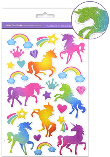 Unicorn Stickers Glitter Stickers for Kids Cool Stickers Puffy Stickers Girl Stickers Unicorn Scrapbook Stickers Unicorn Craft Stickers Embellishments 3D Dimensional