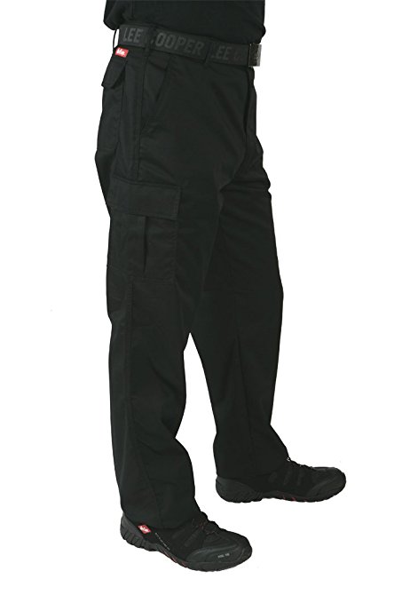 Lee Cooper Workwear Men's 205 Cargo Long Work Trouser - Black, 36W