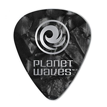 Planet Waves Black Pearl Celluloid Guitar Picks, 10 pack, Light