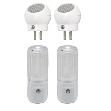 Globe Electric Automatic Dusk to Dawn Directional LED Night Light Set, 4-Pack, White Finish, 3000 Kelvin 88204