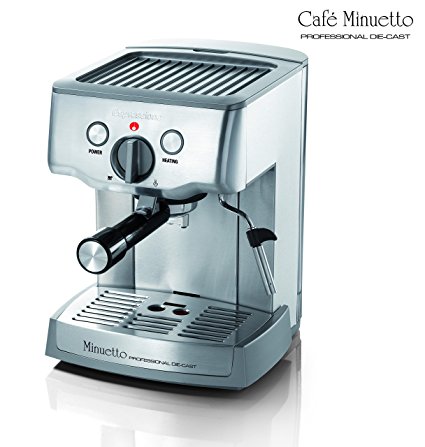 Espressione 1324 Cafe Minuetto Professional Die-Cast Espresso/Cappuccino Maker, Silver