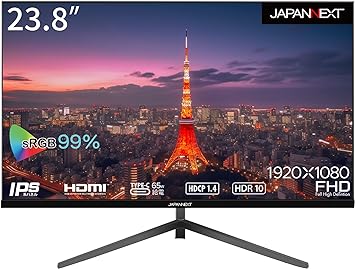 JAPANNEXT 23.8インチIPSパネル搭載 フルHD液晶モニター JN-IPS2380FHD-C65W-N HDMI USB-C(65W給電）