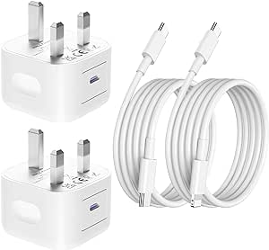 iPhone Charger, [Apple MFi Certified] 2Pack 20W USB C Fast Charger Adapter with 6FT USB C to Lightning Cable and USB C to C Cable for iPhone 15 14 13 12 11 Pro/Pro Max/Plus/XS/XR, iPad and More